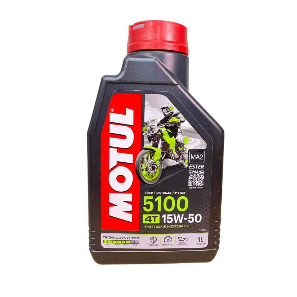 ÓLEO MOTUL 5100 4T 15W50 SEMI SINTÉTICO - 12 UNIDADES