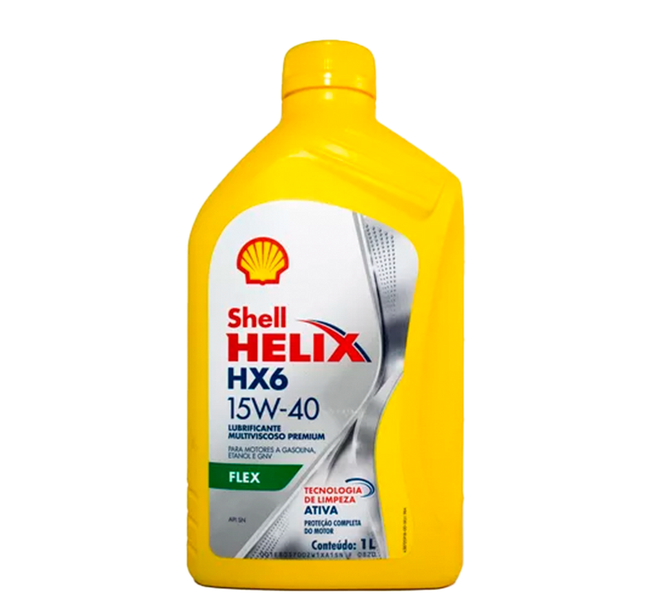 ÓLEO SHELL HELIX HX6 15W40 ORIGINAL - 12 UNIDADES